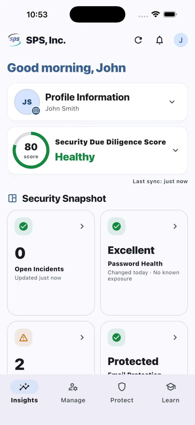 MYID mobile app screen